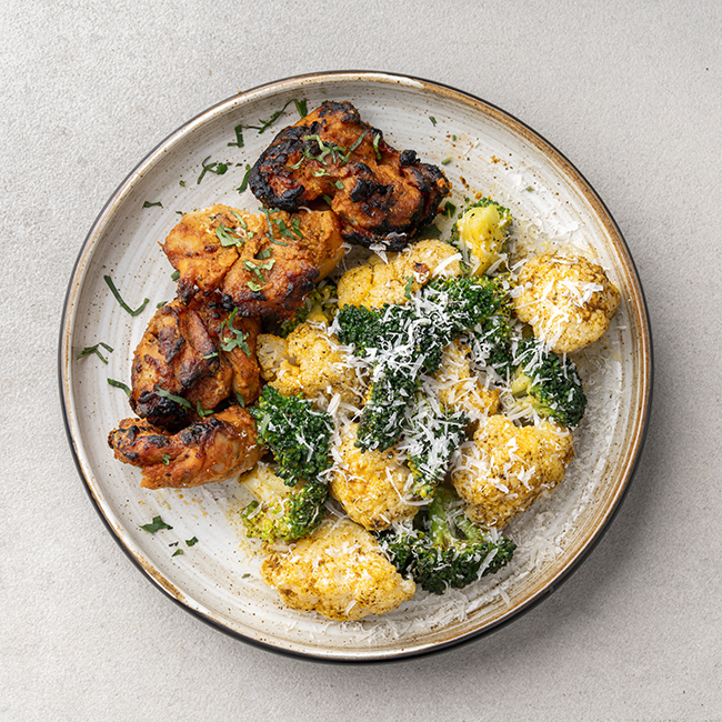 Claypot Chicken Tikka With Curried Florets